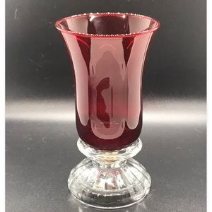 Home Interior Scarlet Red Vase and Base